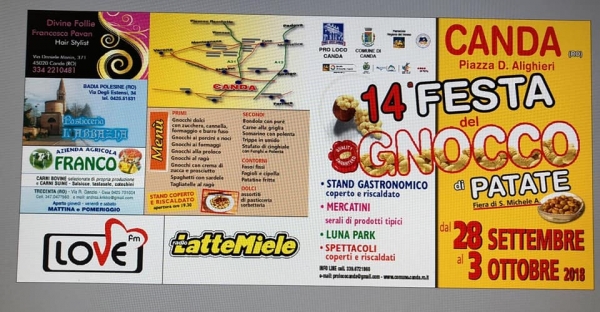 14° FESTA DEL GNOCCO DI PATATE DI CANDA - FIERA DI SAN MICHELE ARCANGELO