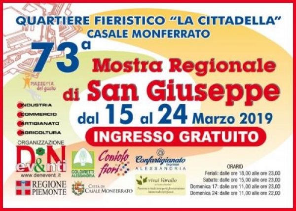 73° MOSTRA REGIONALE DI SAN GIUSEPPE - CASALE MONFERRATO