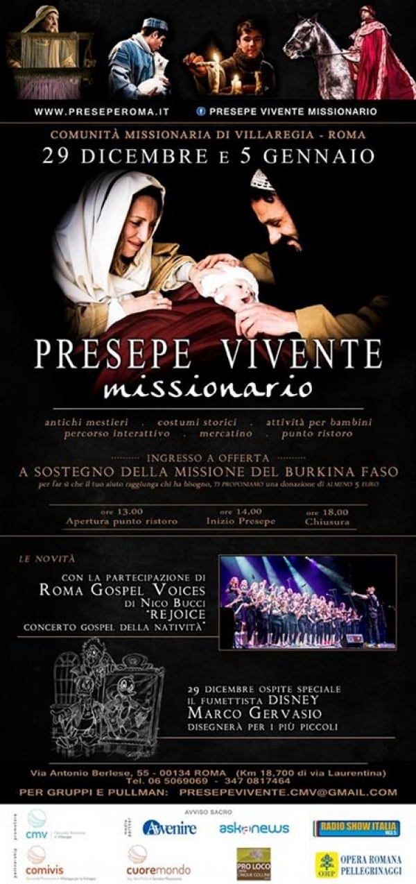 PRESEPE VIVENTE MISSIONARIO di ROMA 2018