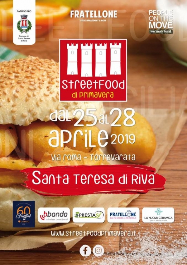 STREET FOOD DI PRIMAVERA a SANTA TERESA DI RIVA 2019
