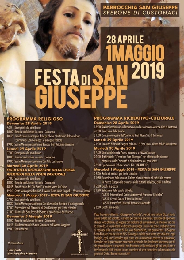 FESTA DI SAN GIUSEPPE 2019 a CUSTONACI