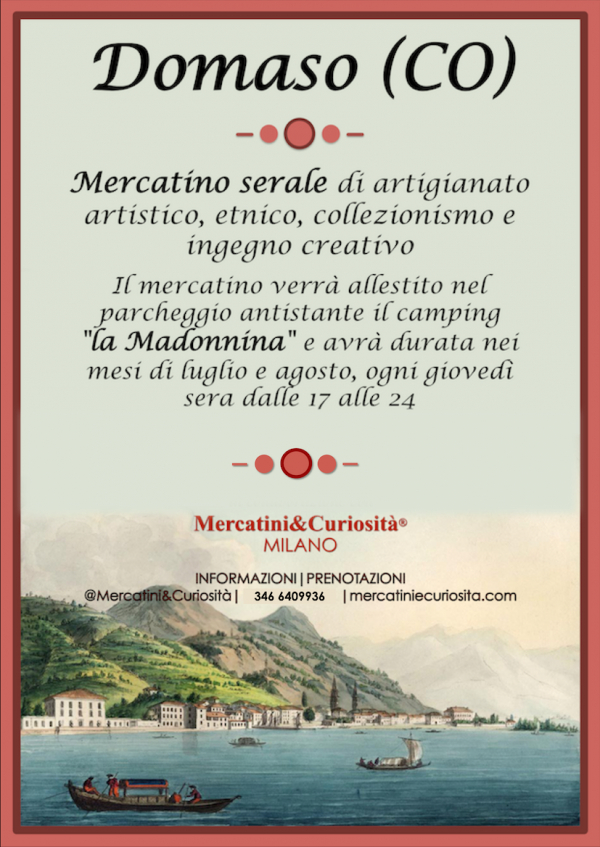 MERCATINO SERALE 2020 a DOMASO by MERCATINI&CURIOSITÁ 