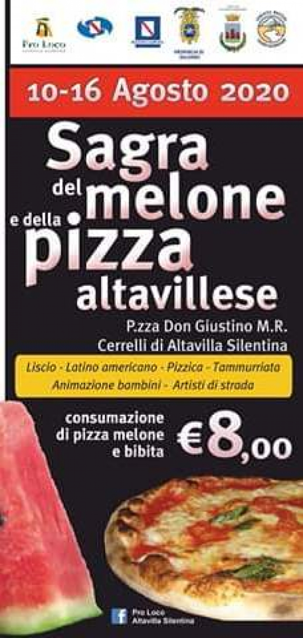 SAGRA DEL MELONE E DELLA PIZZA ALTAVILLESE 2020