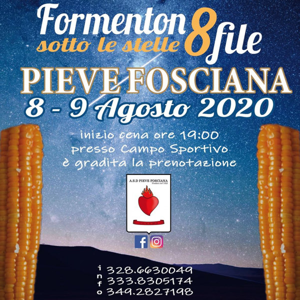 FORMENTON 8FILE SOTTO LE STELLE a PIEVE FOSCIANA 2020