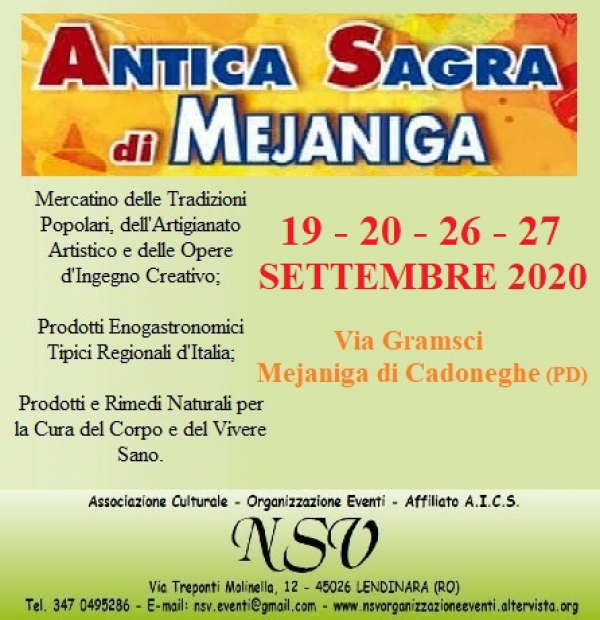 MERCATINO NSV all'ANTICA SAGRA DI MEJANIGA 2020 - CADONEGHE