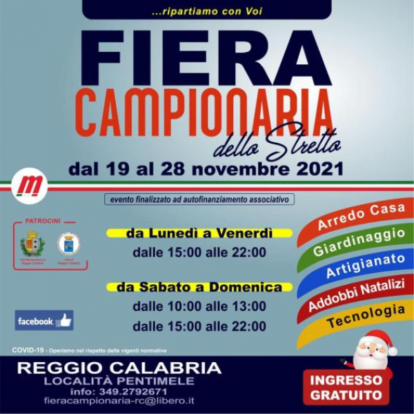 FIERA CAMPIONARIA DELLO STRETTO di REGGIO CALABRIA 2021