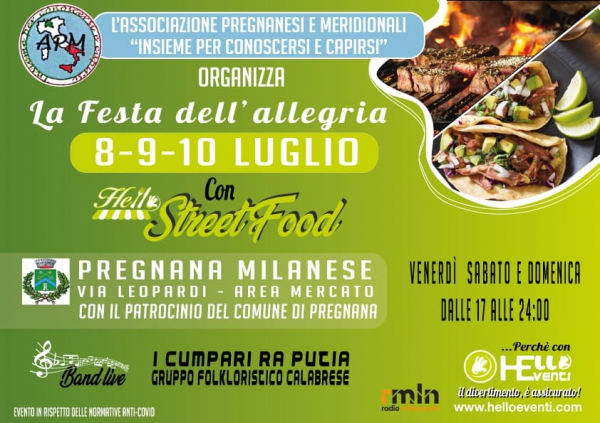 LA FESTA DELL'ALLEGRIA con HELLO PREGNANA MILANESE STREET FOOD 2022