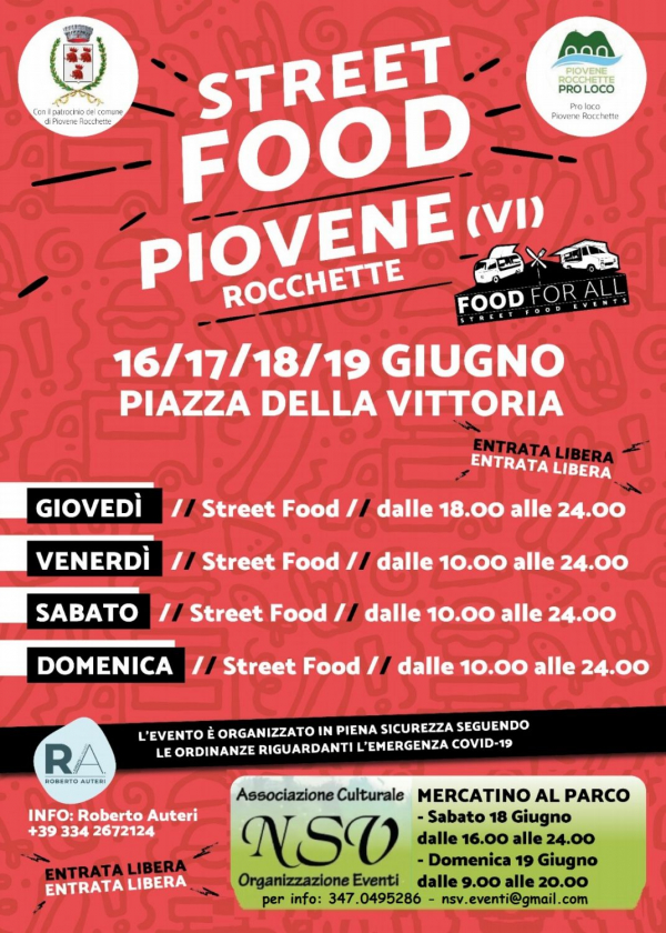STREET FOOD FESTIVAL a PIOVENE ROCCHETTE 2022