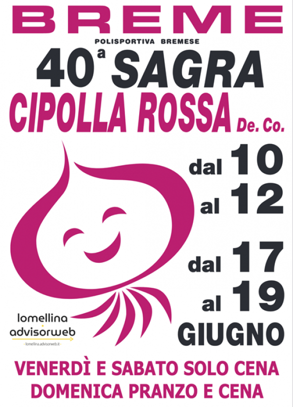 40° SAGRA DELLA CIPOLLA ROSSA De.Co. di BREME