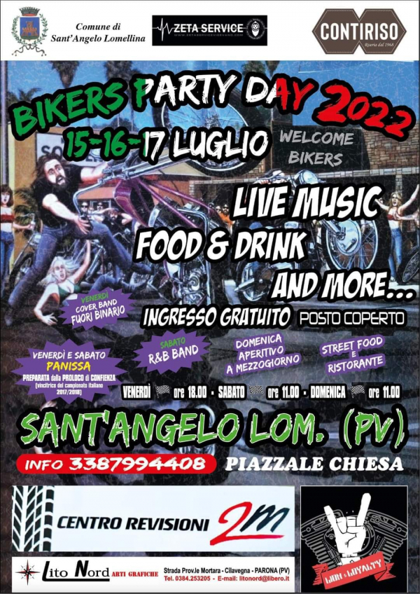 BIKERS PARTY DAY a SANT'ANGELO LOMELLINA 2022 