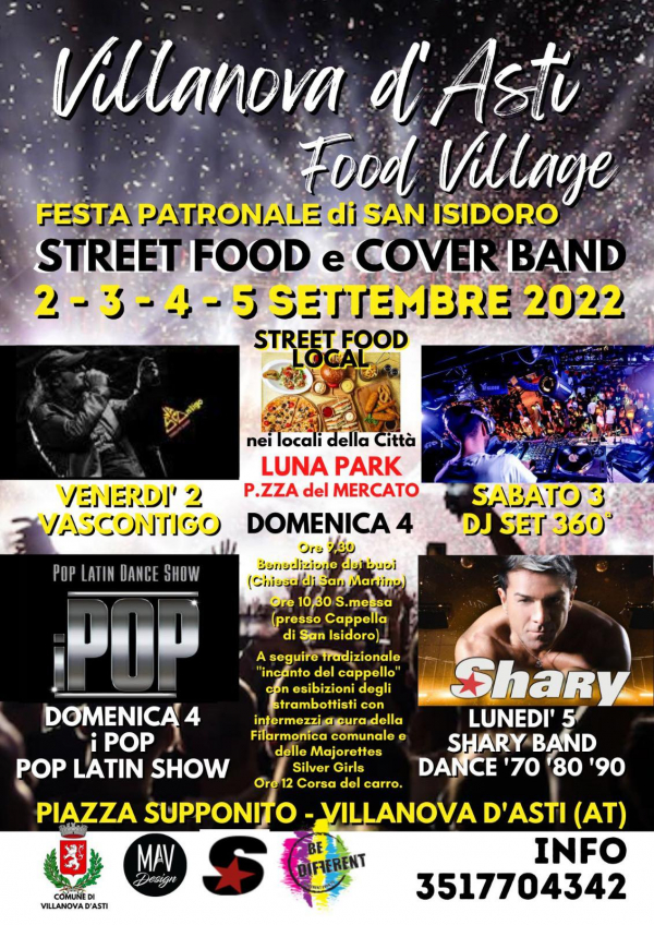VILLANOVA D'ASTI FOOD VILLAGE - STREET FOOD & COVER BAND
