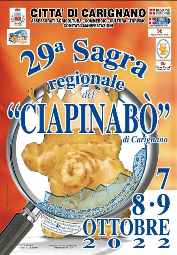 29° SAGRA REGIONALE DEL CIAPINABO' di CARIGNANO 