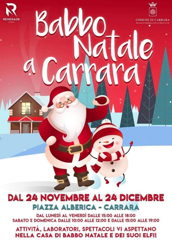 Dormire Nella Casa Di Babbo Natale.Babbo Natale A Carrara 2019 Natale Toscana Massa Carrara Carrara Ms Solosagre It