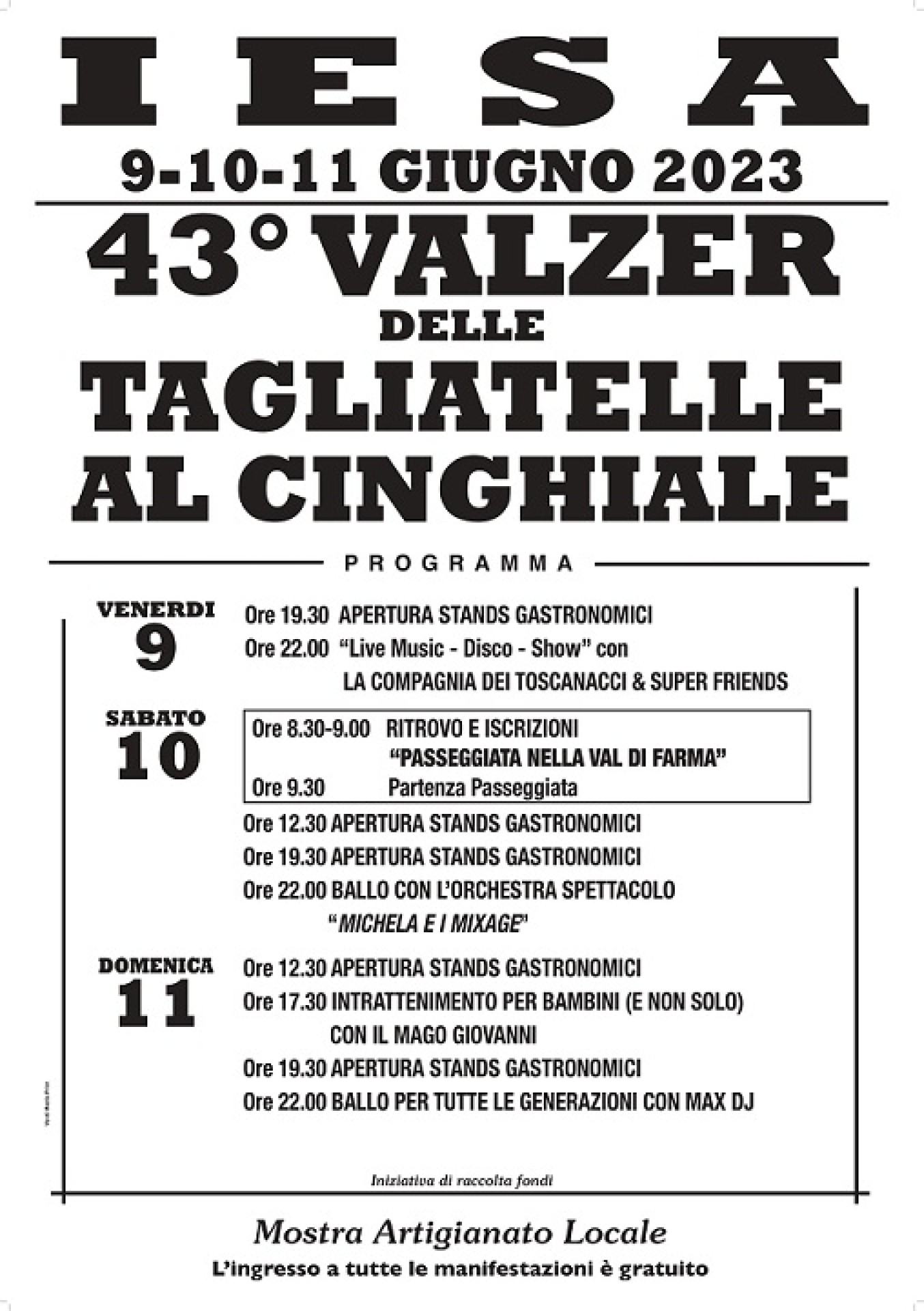 43° VALZER DELLE TAGLIATELLE AL CINGHIALE a IESA
