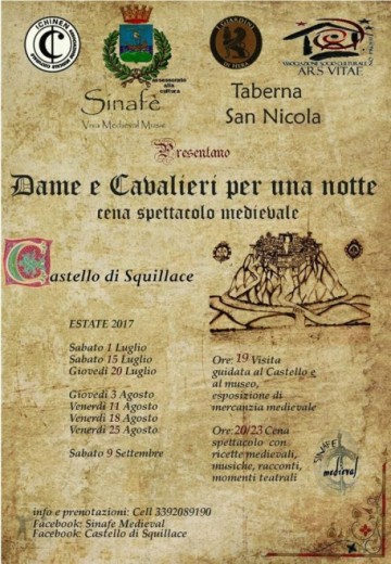 DAME E CAVALIERI PER UNA NOTTE - CASTELLO DI SQUILLACE 2017