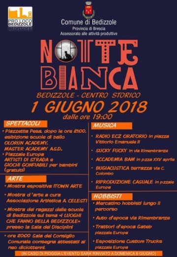 NOTTE BIANCA DI BEDIZZOLE 2018