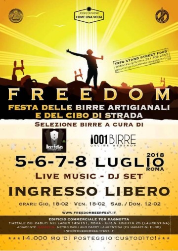 1° FREEDOM BEER FEST a ROMA