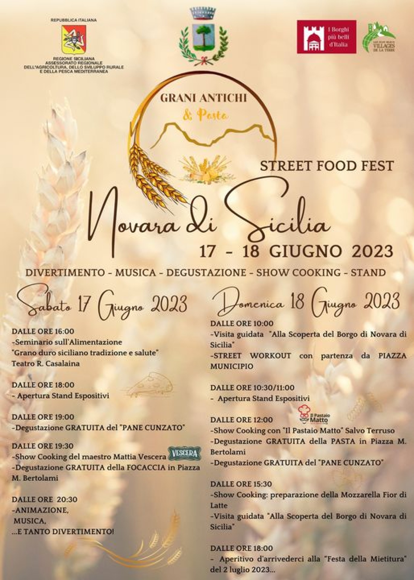 STREET FOOD FEST DEI GRANI ANTICHI & PASTA 2023