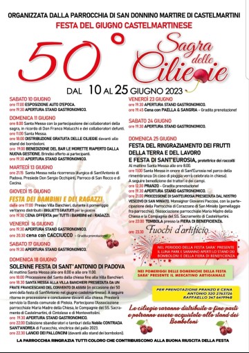 50° SAGRA DELLE CILIEGIE a CASTELMARTINI di LARCIANO